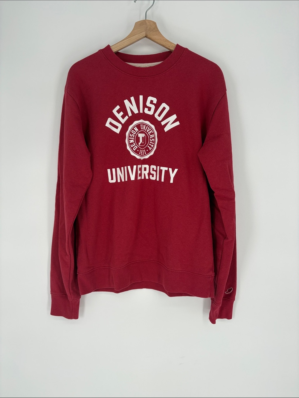 🥑 League Denison University Crewneck Sweatshirt with White Print